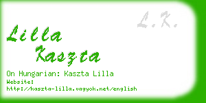 lilla kaszta business card